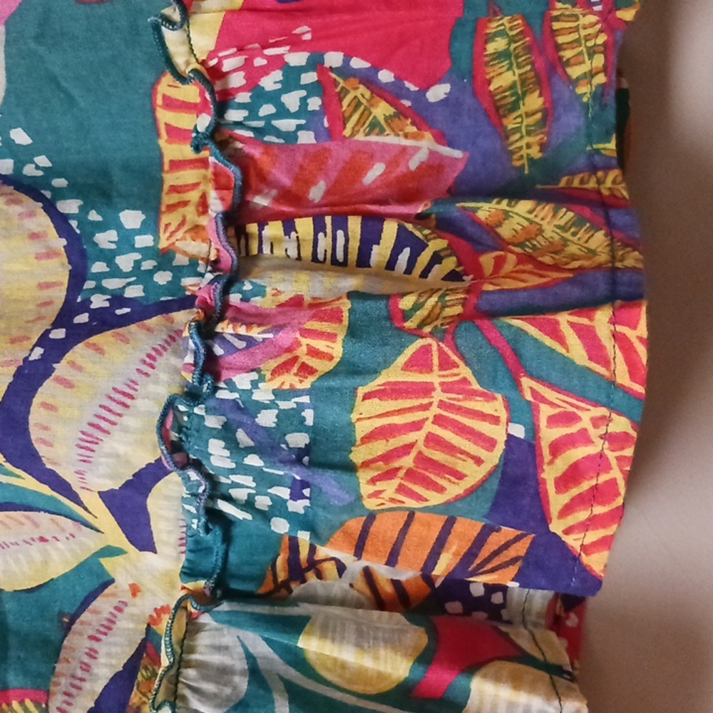 Cynthia Rowley Colorful Leaf Print Cotton Mini Skirt Size M - Picture 4 of 12